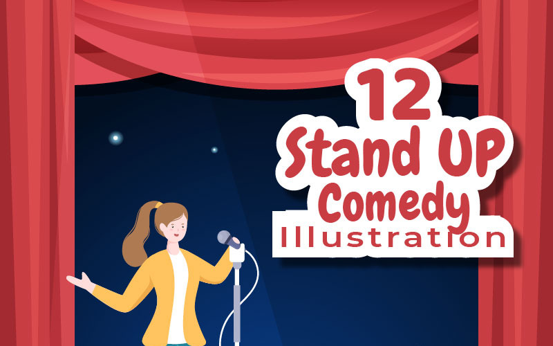 12 Stand Up Comedy Show Ilustrace