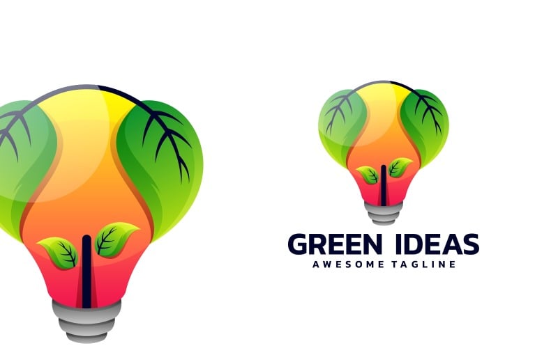 Зелені ідеї градієнта логотип