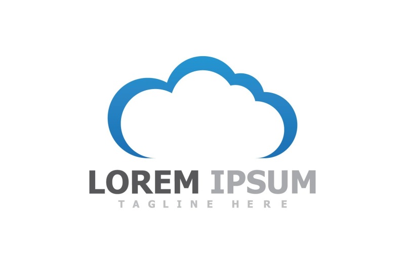Cloud Server-logo en symbool V38
