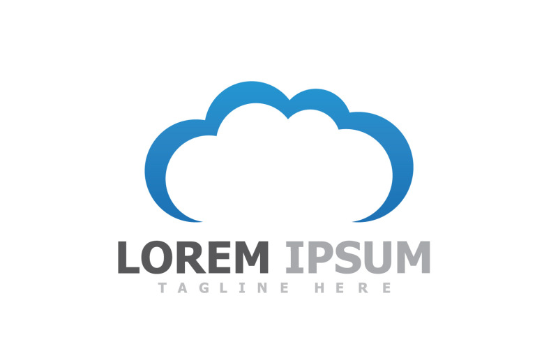 Cloud Server-logo en symbool V39