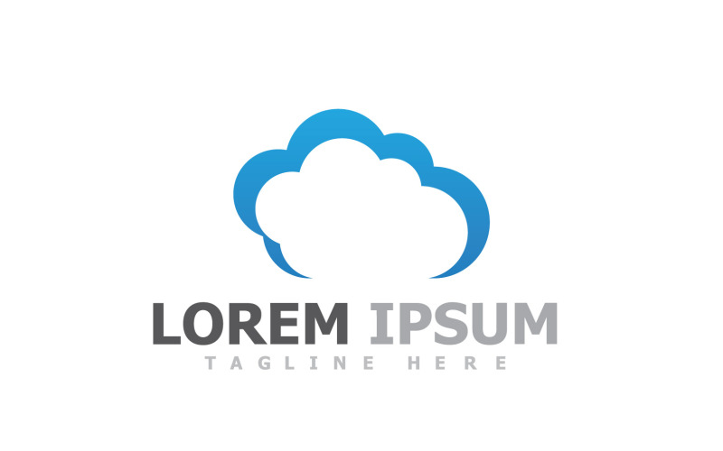 Cloud Server-logo en symbool V48