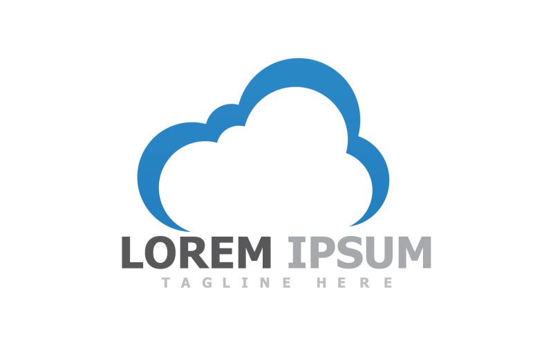 Cloud Server-logo en symbool V6