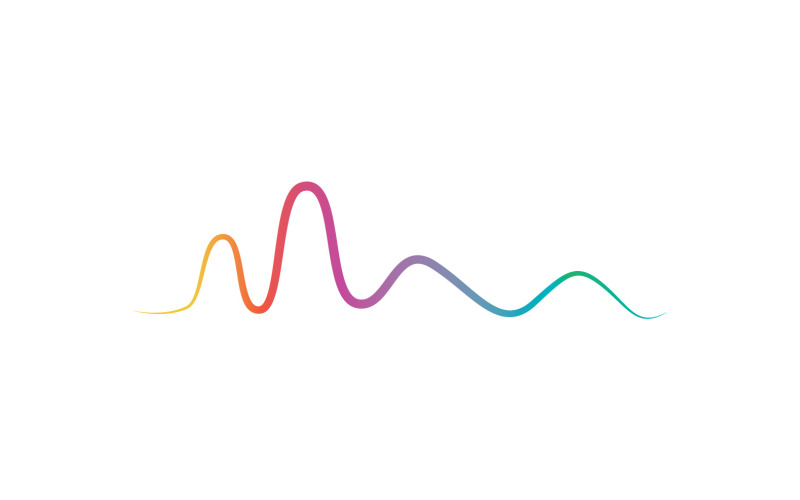 Geluidsgolflijnlogo en symbool V7