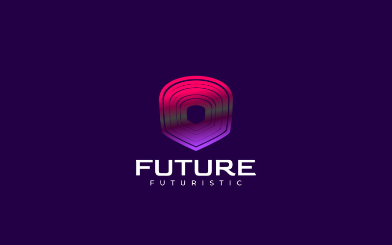 Abstract gradiente Techno Logo Design