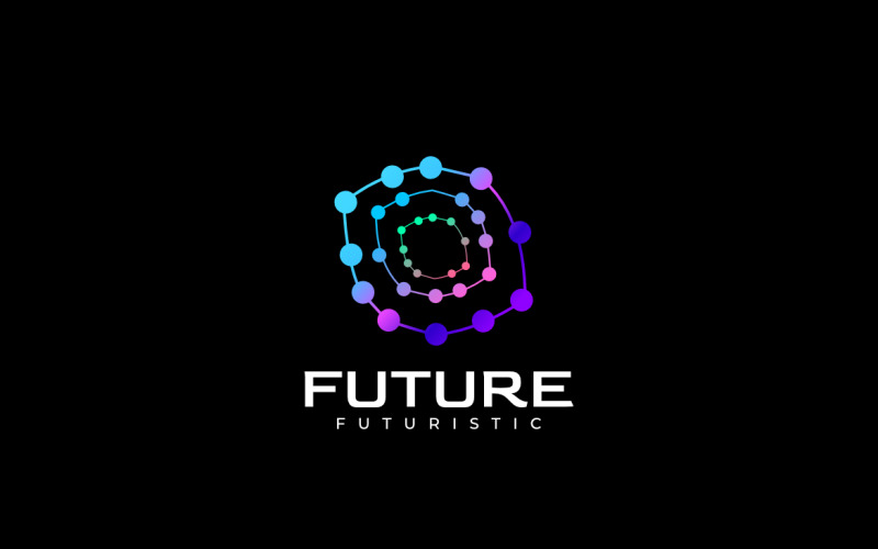 Collega il logo del punto sfumato del pianeta spaziale