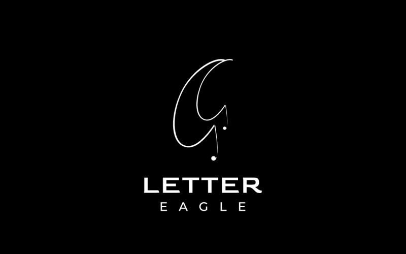 Logotipo de mascote de águia letra G