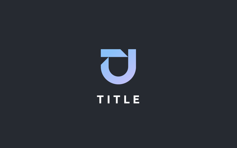 Logo monogramme U Pastel Tech emblématique contemporain