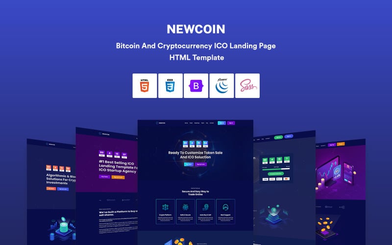 Newcoin - 比特币和加密货币 ICO HTML 模板