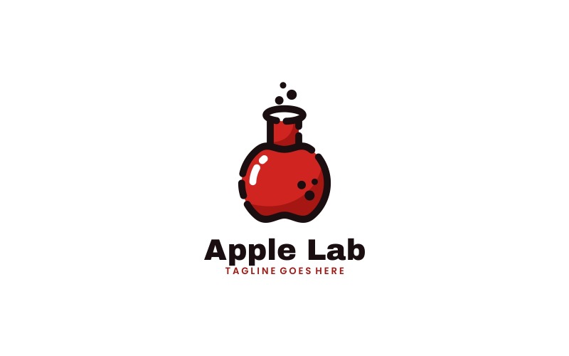 Apple Lab eenvoudig mascotte-logo