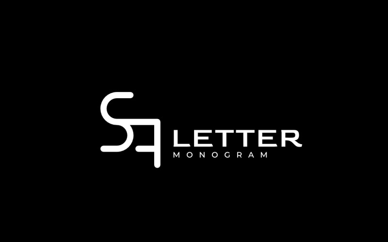 Corporate Simple Monogram Letter SF Logotyp