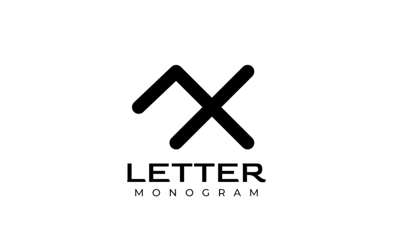 Corporate Simple Monogram Letter XV Logo