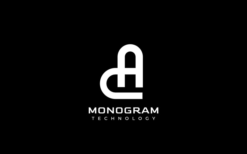 Kurumsal Basit Monogram Harf CA Logosu