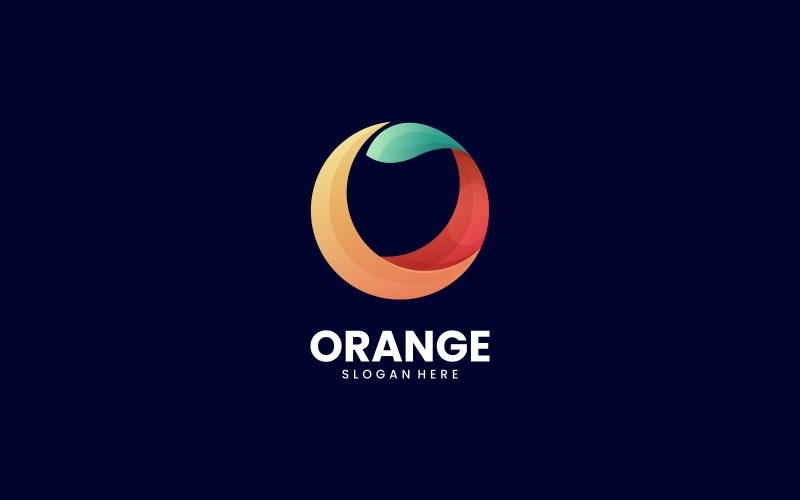 Bokstaven Orange Gradient Logotyp