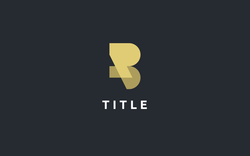 Eleganckie kultowe logo BR z monogramem w neutralnym tonie