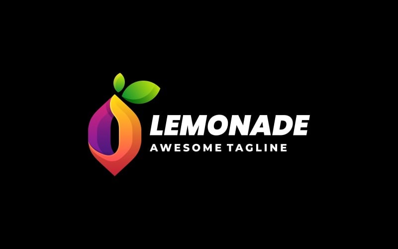 Limonade Gradiënt Kleurrijk Logo