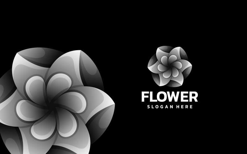 Logo de dégradé de couleur de fleur