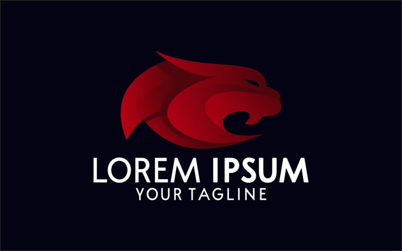 modello di logo colorato tigre