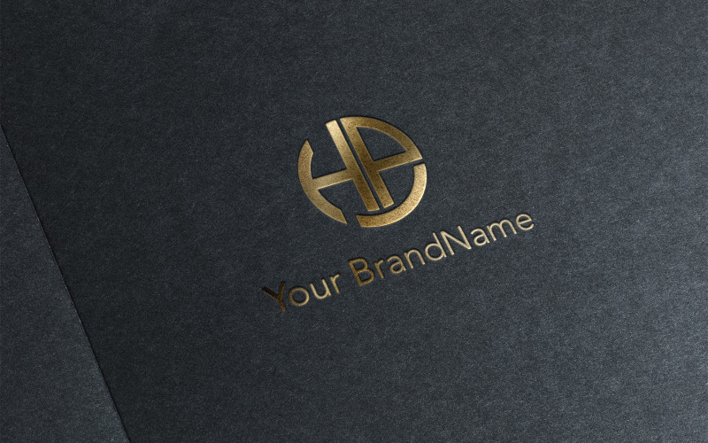PH ou PH, modelo de vetor de design de logotipo criativo HP