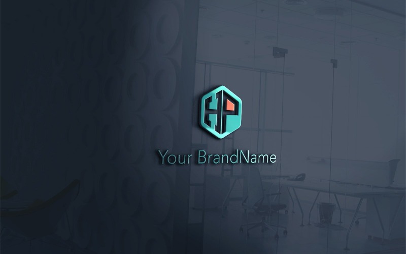 Шаблон дизайна креативного логотипа HP-или-PH