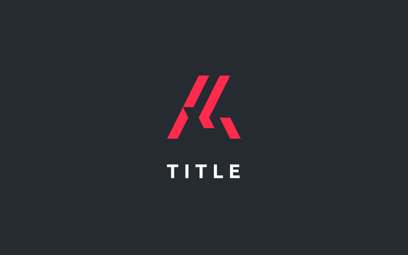 Sleek Iconic A Red Dynamic Speed Monogram Logo