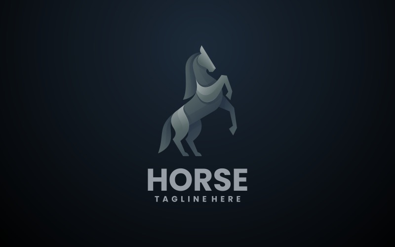 Vector paard gradiënt logo ontwerp