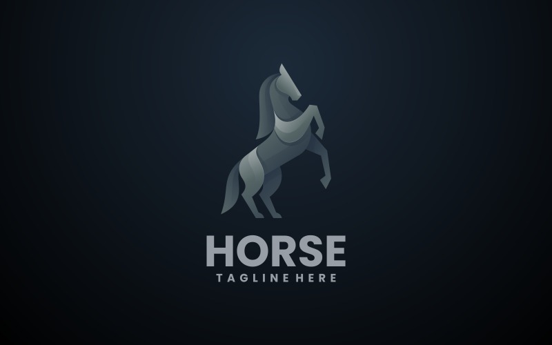 Векторний кінь градієнт дизайн логотипу