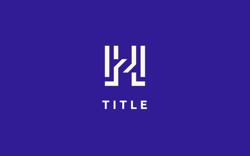 Elegante logo monogramma aziendale blu H HH iconico