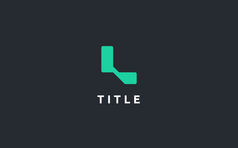 Elegante logotipo tecnológico com monograma L verde mínimo