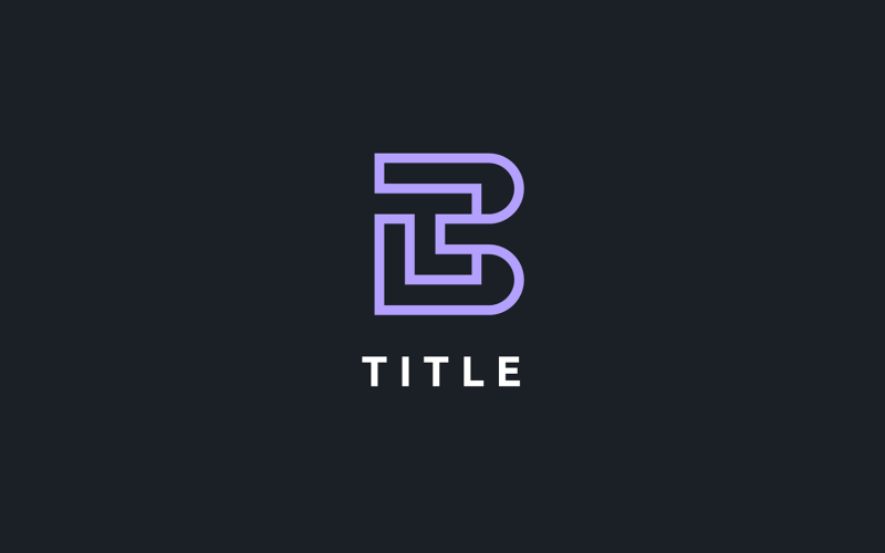 Elegantní ikonické logo B Line Tech Monogram