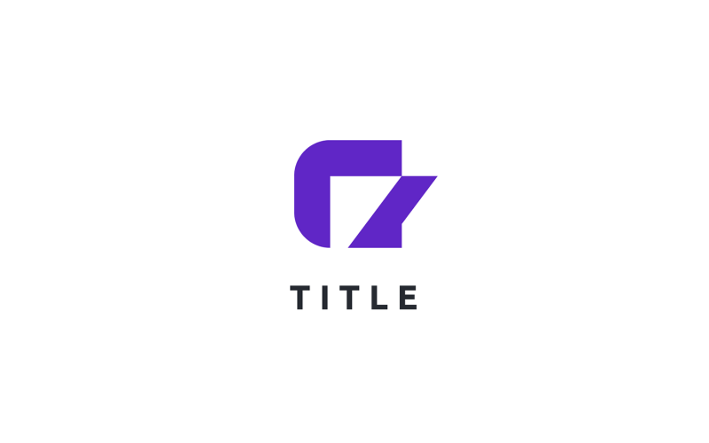 Елегантний логотип G Purple Tech Shading