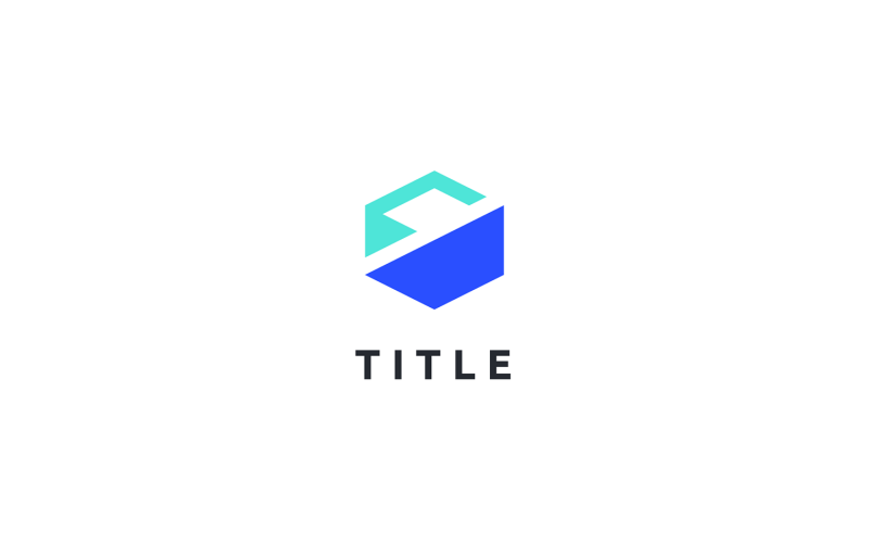 Logo de bloc de stockage de boîte de cube minimal élégant