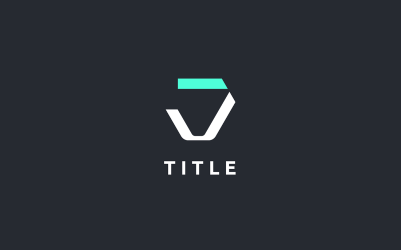Logo menthe monogramme JV Tech minimal et élégant