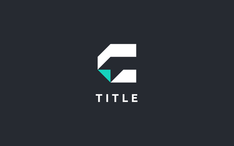 Logo Tech élégant et minimaliste avec monogramme en forme de flèche C