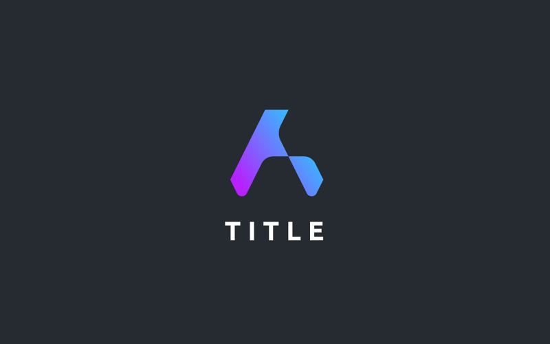 Sleek Iconic A Gradient Tech Monogram Logo