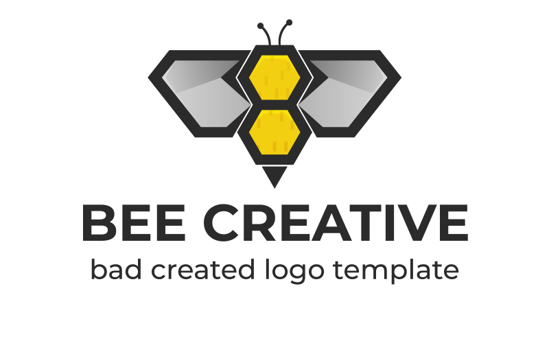 Bijen Creatief Eenvoudig Modern Logo Sjabloon