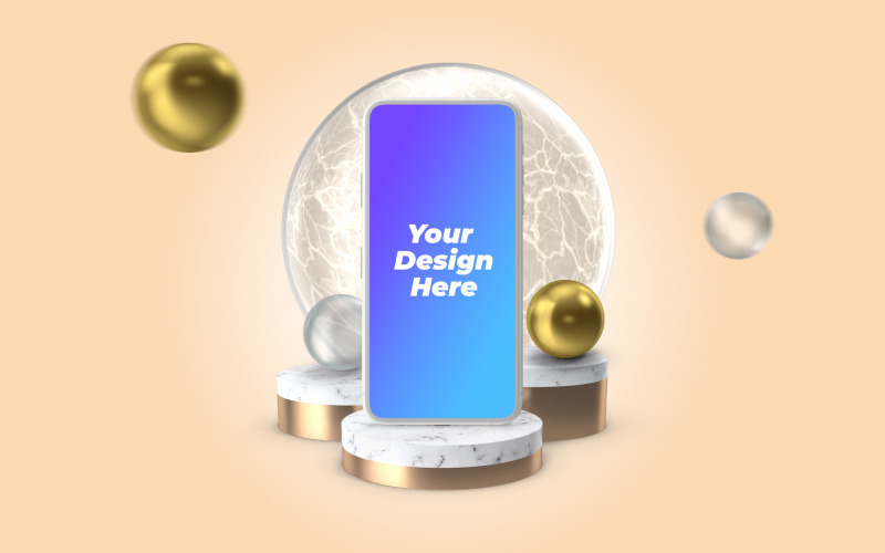3D Dijital Kil Telefon PSD Mockup 03