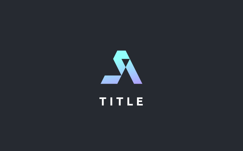 Elegant Minimal Abstrakt En Tech Shade Logotyp