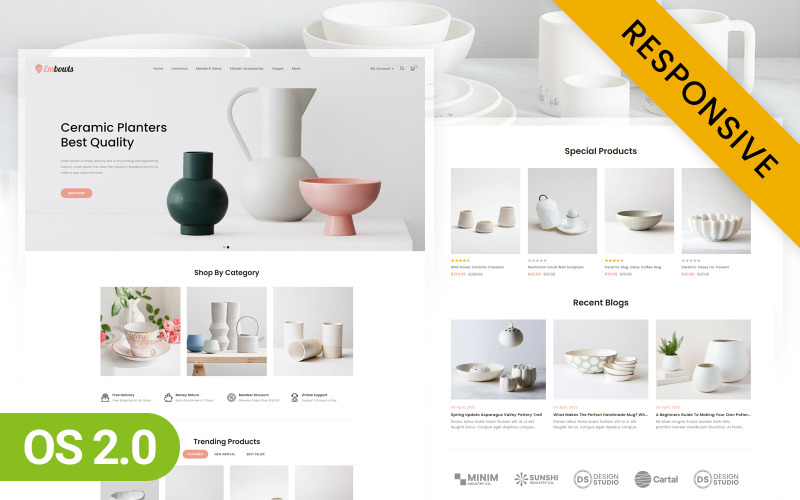 Embowls - Ceramics & Pottery Store Shopify 响应式主题
