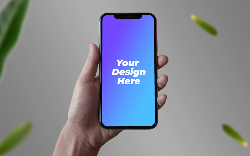 Premium-Smartphone-Bildschirm-Mockup-Vorlage
