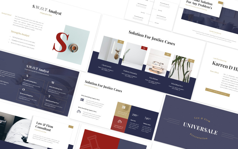Universale Law & Firm Шаблон Powerpoint