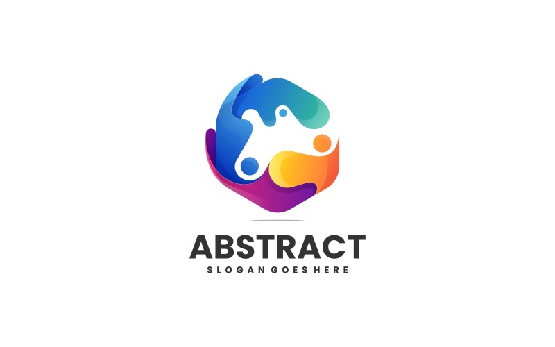 Abstract Gradient Colorful Logo Design