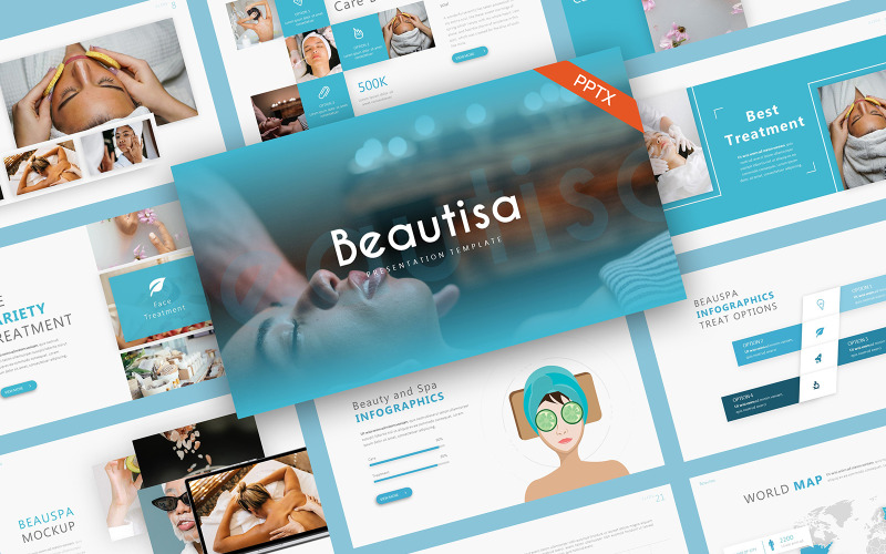 Beautisa Güzellik Spa Modern PowerPoint Şablon