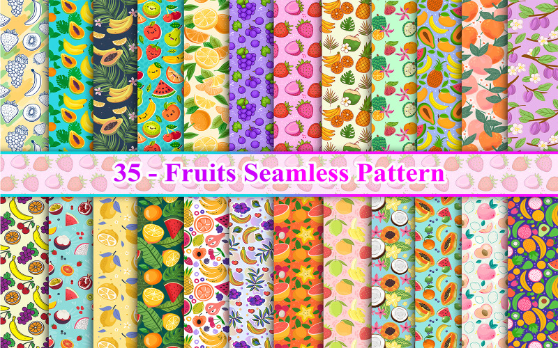 Fruit naadloos patroon, fruitpatroon