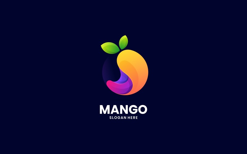 Mango gradiënt kleurrijk logo