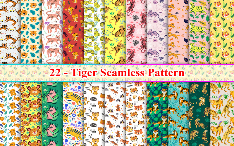 Modèle sans couture de tigre, modèle de tigre