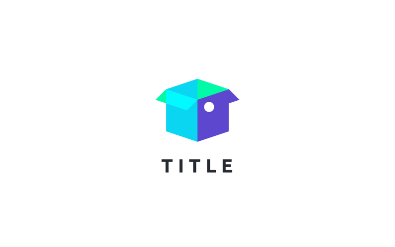 Sleek Lite Cube Pakket Box Gezicht Menselijk Logo
