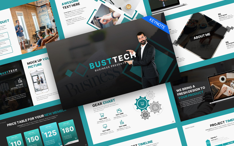 BustTech Business Keynote-sjabloon