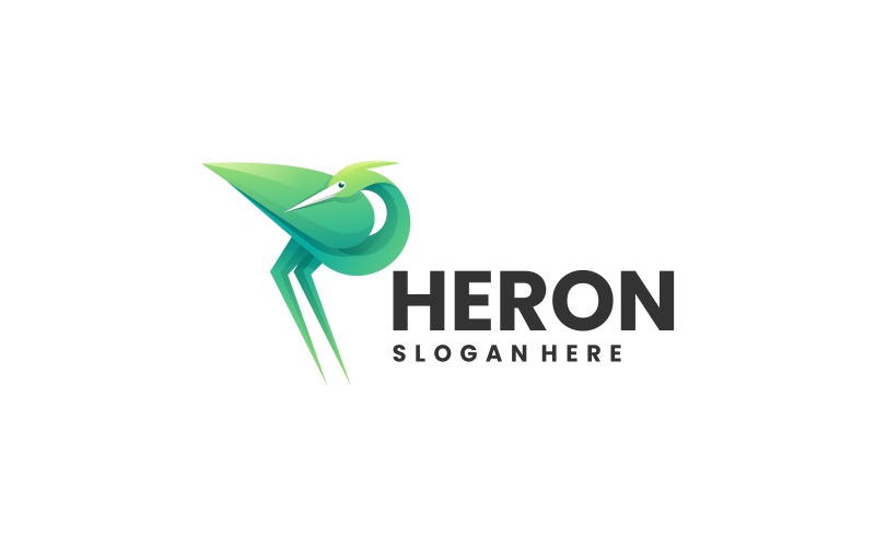 Дизайн логотипа Vector Heron Gradient