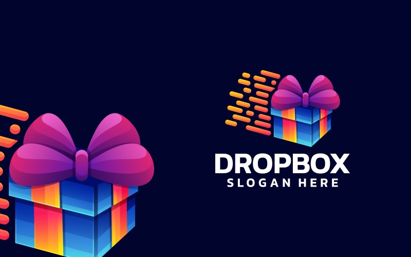 Drop Box Gradient Colorful Logo #241392 - TemplateMonster