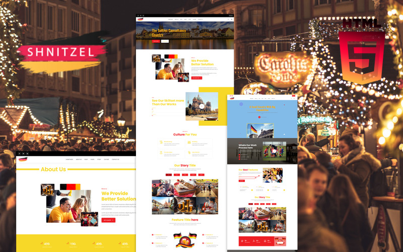 Shnitzel Tyskland Kultur HTML5 webbplatsmall